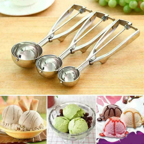Ice cream scooper with - with, trigger