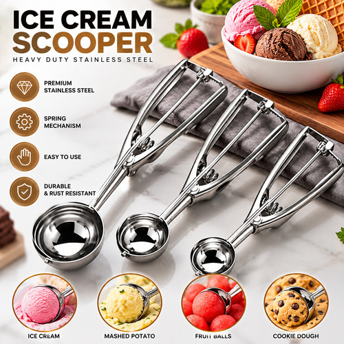 Stainless steel ice cream - ice,