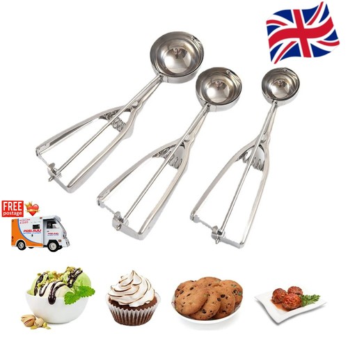 Ice cream scoop with trigger - cream,